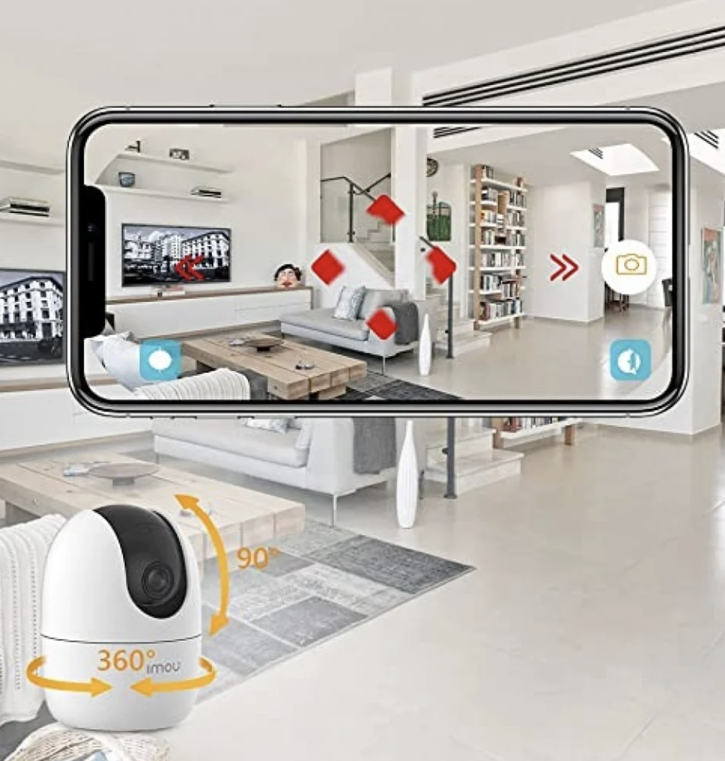 ⁦كاميرا مراقبة Imou 1080P داخلية، كاميرا واي فاي 360 درجة 2 ميجابكسل⁩ - الصورة ⁦3⁩